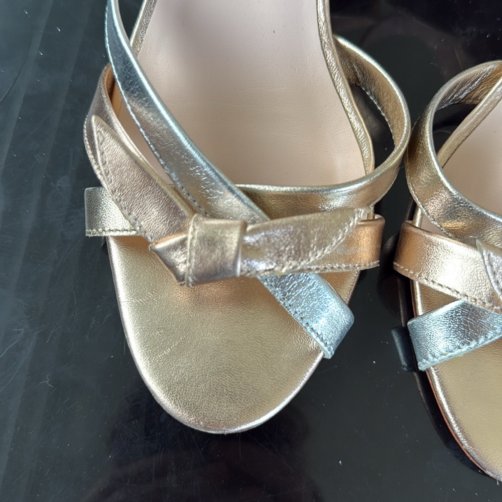 Loeffler Randall Anny Sandal Heel Multi Rose Gold Silver Bow Knot 7 - Picture 3 of 7